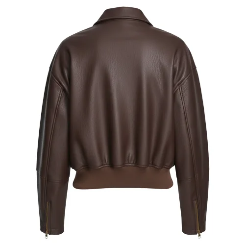 womens leather bomber jacket