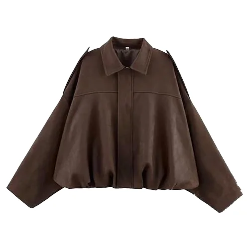 VLJ-W-BMB-004 2 womens leather bomber jacket