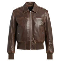 asos VLJ-011 2 womens leather bomber jacket