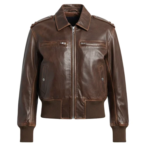 asos VLJ-011 2 womens leather bomber jacket