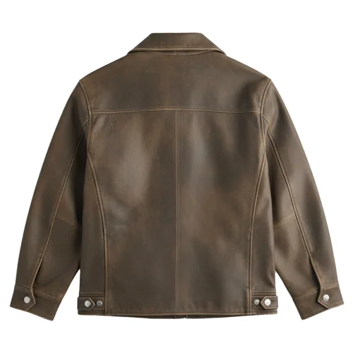 Womens Leather Bomber Jacket Oversized Style Vault